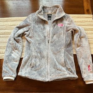 XS North Face Osito Jacket in Gray (Breast Cancer Awareness Edition)